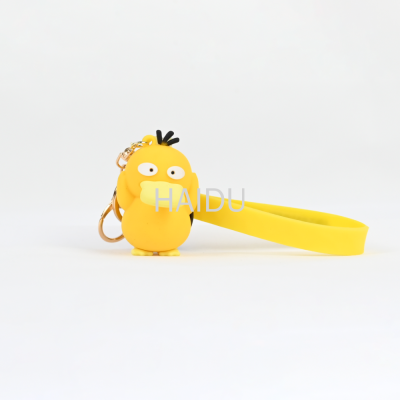 Psyduck Keychain Small Yellow DuckPendant PVC Material In Stock