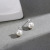 925 Sterling Silver Four Claw Rhinestone-Encrusted Stud Earrings Bone Nail Pearl Stud Earrings Women Crystal Earrings High Sense Ins Silver Pin Eardrops Wholesale