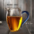 Heat-Resistant Glass Fair Cup Kung Fu Tea Set Tea Pot Thick Color Handle Gentiana Fair Mug Tea Pitcher Glass Transparent