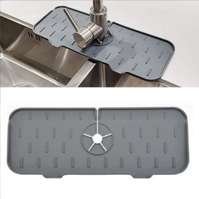 Silicone TPR Faucet Water Draining Pad Water Cushion Faucet Splash-Proof Water Cushion Kitchen Sink Drying Pad Block Water Cushion