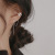 Rhinestone Heartbeat Hanging Earrings One-Piece Ear Clip Creative Design Sense Fresh Earrings Earrings Female Rhinestone Wave Tassel Earrings