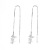Rhinestone Heartbeat Hanging Earrings One-Piece Ear Clip Creative Design Sense Fresh Earrings Earrings Female Rhinestone Wave Tassel Earrings