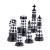 American Black And White Grid Chess Ceramic Decoration Soft Decoration Home Ornament Porcelain Crafts Decoration Gifts