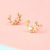 925 Silver Needle Zircon Stud Earrings for Women Simple and Compact High-Grade Earrings Golden Dongdaemun Earrings Eardrops Ear Rings