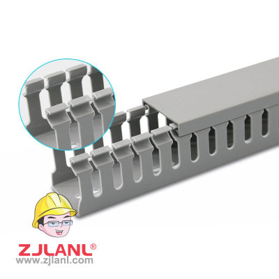 Pure Material PVC Ordinary Silver Gray Line Wiring Duct 3030 Plastic Flame Retardant Trunking Distribution Box Wire Trunking Line Management