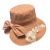 Korean Style Letter Bow Bucket Hat Women's Spring and Summer Sun Protection Hat Big Brim Sun Hat Versatile Split Sun Hat