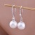 Live Broadcast Supply Decoration Beauty Natural Fresh Water Pearl Ear Hook Korean Super Hot Simple Fashion Micro Inlay Earrings Eardrops