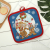 Canvas Insulation Placemat 19*19 Christmas Printed Square Pad 2PCs Christmas Heat Proof Mat Christmas Placemat Christmas Coaster