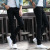 White Korean Style Stretch Jeans Skinny Couple Pants Men's Slim Black Knee Ripped Student Jeans Tide