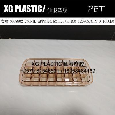 high quality plastic PET ice cube tray 24 grid new arrival summer kitchen Diy tool rectangular ice mould good ice mold