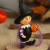 Cross-Border New Halloween Decorations Pumpkin Witch Broom Cute Funny Little Girl Doll Resin Decorations