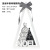 Christmas Decorations Nordic Instagram Style Black and White Painted Wooden Pendant Desktop Wall Crafts Ornaments