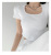 Retro Alphabet Embroidered Slim Bottoming Shirt off-Shoulder Short-Sleeved T-shirt High Waist Top women's wear