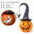 Amazon Cross-Border New Halloween Decorations Wizard's Hat Spider Luminous Pumpkin Lamp Resin Decorations