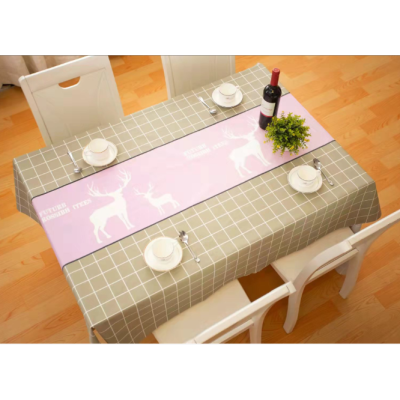 Eva Tablecloth Plastic Tablecloth Oil-Proof Waterproof PVC Table Runner