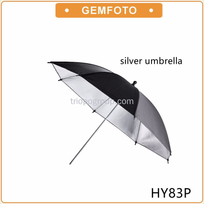 HY83P black silver reflective umbrella photography light umbrella 33 inch