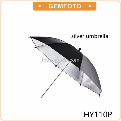 HY110P black silver reflective umbrella photography light umbrella 43 inch