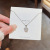 Affordable Luxury Fashion Titanium Steel Necklace Female Letter Butterfly New Necklace Pendant Internet Celebrity Simple Graceful Clavicle Chain Jewelry