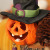Cross-Border New Halloween Decorations Wizard's Hat Pumpkin Hanging Feet Doll Resin Decorations Scene Atmosphere Layout
