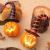 Amazon Cross-Border New Halloween Decorations Wizard's Hat Spider Luminous Pumpkin Lamp Resin Decorations