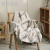 Blanket Sofa Cover 130160 Geometric Cross Half Velvet Knitted Chenille Soft Outfit with Sofa Cover Smoke Ink New