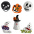 Amazon Cross-Border New Halloween Decoration Ins Cute Mini Pumpkin Skull Resin Doll Decoration Gifts