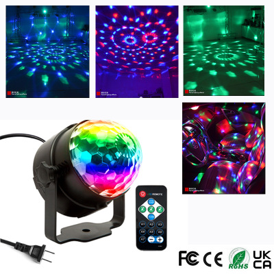 Remote Control Led Small Magic Ball USB Mini Party Crystal Magic Ball Light DJ Colorful Rotating KTV Stage Lights