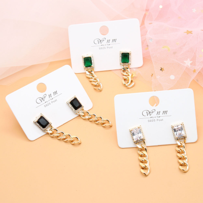 Yiwu Accessories Sterling Silver Needle Earrings Women's New Trendy Korean Long Elegant Stud Earrings Simple Pearl Eardrops