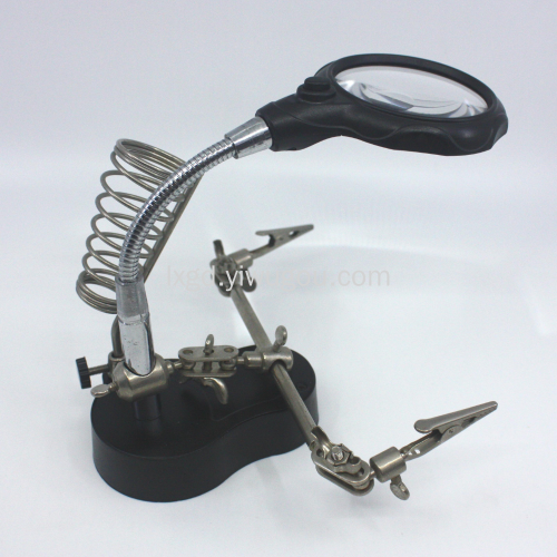 multifunctional soldering station auxiliary clip electric soldering iron double led light industrial workshop inspection and maintenance bracket magnifier