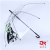 Internet Celebrity Transparent Umbrella Semi-automatic Umbrella Customizable Logo Advertising Animation Character Transparent Umbrella Straight Handle 8 Bones