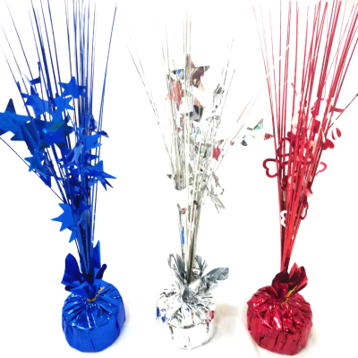 Factory Direct Sales All Kinds of Happy Birthday Desktop Center Decoration Balloon Pendant Flower Five-Pointed Star Handmade Plastic Flower