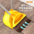 Internet Celebrity Cartoon Cute Duck Broom Dustpan Set Household Broom Non-Stick Hair Debris Sweeping Broom Garbage Set