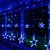 LED Twinkle Light Colored Lantern Flashing String Five-Pointed Star Curtain Light Romantic Starry Ice Strip Light Room Decorative Lights