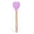 Solid Color Heart-Shaped Silicone Stirring Spoon Wooden Handle Silicone Spatula Insulation Spoon Wooden Handle Love Silicone Spoon