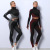 Cross-Border European and American Seamless Yoga Suit Women's Autumn and Winter New Knitted Hip Lifting Stretch Fitness Sports Three-Piece Suit