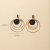 Korean Style Simple Elegant Design Ferrule round Pendant Ear Studs