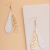 National Fashion Silver Sand Veneer Drop-Shaped Hollow-out Gorgeous Pattern Earrings