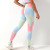 Tie-Dyed Yoga Pants Women's Outer Wear High Waist Hip Lift Waist-Tight Peach Hip Quick-Drying Running Workout Pants Trousers Leggings