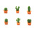 Creative Cactus Modeling Refridgerator Magnets Magnetic Stickers Green Plant Magnetic Sticker Magnet Cute Message Board Stickers Sticky Note