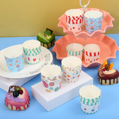 Home Cake Baking Paper Cup Mold Small Machine Production Cup round Disposable Oil-Proof Muffin Cup High Temperature Resistant Paper Cups