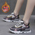 Fleece-Lined Clunky Sneakers for Women 2021 Winter New Korean Style Versatile Sneakers for Students Women Warm Ins Height Increasing Nk77