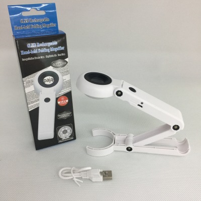 New 20 Times with Usb6led Light Handheld Folding Magnifying Glass Desktop Identification Repair Magnifying Glass Fs21dc