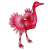 3D Colorful Plastic Flamingo Refrigerator Stickers Creative Home Background Decorative Crafts Decorations