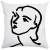 Nordic Cushion Ins Affordable Luxury Style Pillow Cover Retro Art Abstract Blue Pillow Customized Flower Sofa Backrest