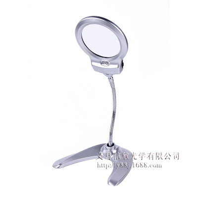 Desk Lamp Type With LED Light Magnifying Glass Acrylic Metal Portable Foldable Magnifying Glass Factory Direct Sales Wholesale