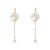 925 Silver Needle Korean Dongdaemun Shell Petal Earrings Women's Long Elegant Pearl Earrings Factory Direct Sales
