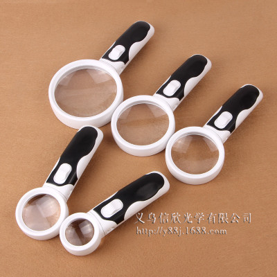 High Quality Plastic Handheld Magnifying Glass with Light Creative Replaceable Multiple Lens Magnifying Glass Hot Sale