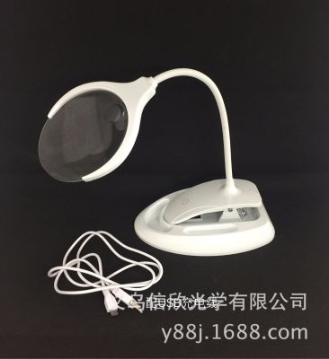 Desktop, Clip-on, Touch Power Switch Magnifying Glass with Light