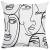 Nordic Cushion Ins Affordable Luxury Style Pillow Cover Retro Art Abstract Blue Pillow Customized Flower Sofa Backrest