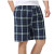 Men's Plaid Beach Pants Men's Loose Summer Wide Men's Swimming Trunks Quick-Drying Knee Length Pants Stall Supply Polyester Cotton Shorts Men